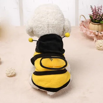 Gato Cão Roupa Bonito Bumble Bee Vestir Traje de Vestuário Casaco de Roupas para animais de Estimação FBS889