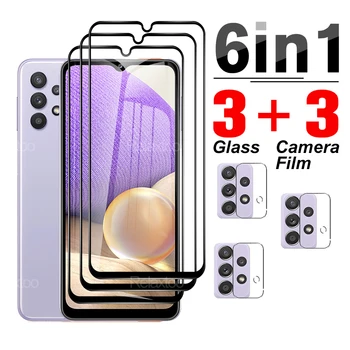 6 EM 1 Temperado Câmera Lente de Vidro de Protecção Para Samsung Galaxy A32 5G /4G 32 32sm-a326f/dsn de 6.5
