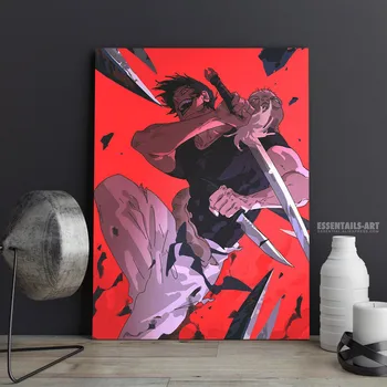 Toji Fushiguro Jujutsu Kaisen Anime Mangá Cartaz Decoração De Impressão Arte De Parede De Lona Quarto De Estudo Sala De Estar Decoração De Casa De Pintura