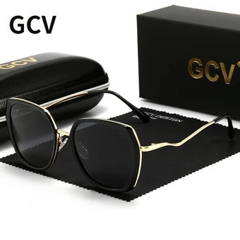 GCV Marca 2021 Novo Projeto Mulheres do sexo Feminino Óculos de sol da Moda Moldura Quadrada Tons De Óculos Lindo Lindo Polarizada Delicado