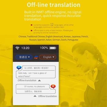 Fotos instantâneas Voz de Tradução AI Inteligente de Voz 77 Idiomas em Tempo Real wi-FI de 2,4 polegadas TFT Viagens de Negócios Inteligente Tradutor