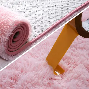 Moderno E Fofo Grande Área Tapetes Macios Salsicha De Pelúcia Pêlo Longo Tapete Fuzzy Em Carpete Carpete Carpete Da Sala Do Berçário Decoração Interior Tapete