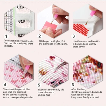 O castelo de flores rosa 5d diy diamante pintura completa quadrado redondo broca de diamante bordado venda de kits de decoração para casa AS0697