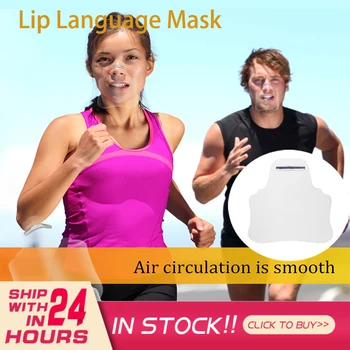 Adulto Unisex Idioma do Lip Transparente Máscaras Clip-on Nariz Máscara Anti-escarro à prova de salpicos de Esportes Respirador, Máscara facial Respirável