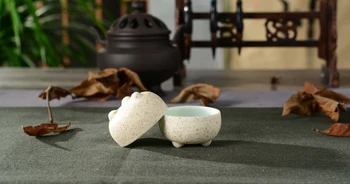 Modelagem exclusiva Áspero cerâmica tipo Tambor xícara de chá,de alto Grau de Porcelana Chinesa de Xícara,de chá cerâmica definir Puer copa do conjunto