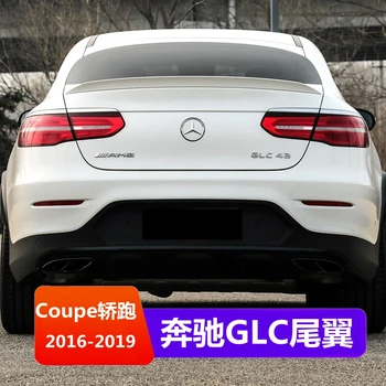 Para a Mercedes GLC Classe e Coupé GLC300 GLC250 2016-2018 spoiler Para o Benz GLC Coupé GLC43 GLC260 Spoiler Carro ABS Asa Traseira, Spoiler