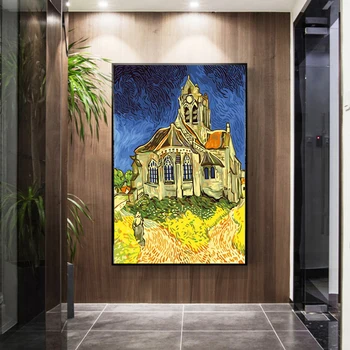 Novo quente plena praça de diamante redondo pintura de Van Gogh Orville Igreja 5D DIY diamante bordado para venda fotografia, decoração