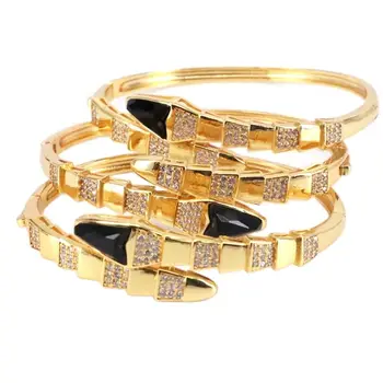 3Pcs NOVO!!! moda de luxo cz micro pave esmalte bracelete,a moda animal bracelete da jóia
