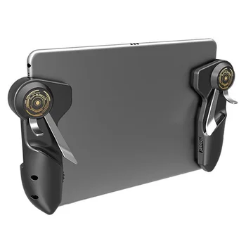 Móveis PUBG Controlador de Jogo para Tablet Ipad Seis Dedo Jogo Joystick Lidar com Objetivo Botão L1R1 de Tiro Gamepad Gatilho