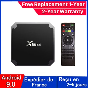 Melhor x96 Mini Caixa de iptv android 9.0 Caixa de tv x96 Amlogic S905W 1G 2G 8G 16G smart tv por ip Set-Top Box Navio Da França