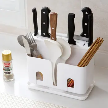 Pauzinhos de armazenamento de caixa de faca de cozinha titular gaiola de garfo e faca pauzinhos caixa domésticos de plástico pauzinhos tubo
