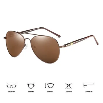 O novo Luxo Homens das Mulheres de Óculos de sol Polarizados Marca de Designer de Condução de Óculos de Sol Para Homens Mulheres Piloto Vintage em Tons Masculinos UV400
