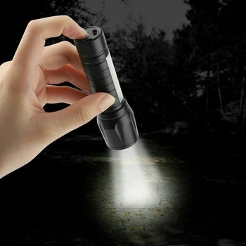 Portátil LED Lanterna T6 COB Lanterna Impermeável Tático USB Recarregável Luz de Camping Zoom Lanterna Luz da Noite