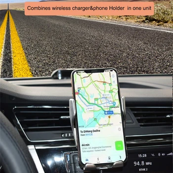 Fixação automática de Infravermelhos Auto Indução QI Carro Carregador sem Fio Suporte de Carregamento Rápido para IPhone 11 Pro Max XS Samsung S10 S20