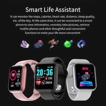 Smart Watch Impermeável Bluetooth Esporte Smart Watch Homens Durável De Fitness Tracker Monitor De Frequência Cardíaca Vários Modos De Esportes