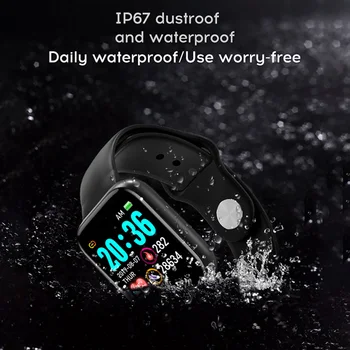 Smart Watch Impermeável Bluetooth Esporte Smart Watch Homens Durável De Fitness Tracker Monitor De Frequência Cardíaca Vários Modos De Esportes