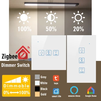 Zigbee Smart Dimmer de Luz, Interruptor do Toque,Controle de APLICATIVO Interruptor Dimmer,Compatível com Alexa Inicial do Google , NÓS UE Padrão reino UNIDO