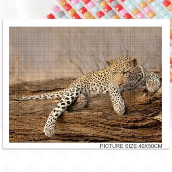 Diy Diamante Pintura Animais Do Mundo Selvagem Protegida Animais Leopard Moderna Sala De Estar Decoração Pintura Pendurada Pintura