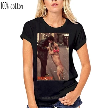 Rocky Balboa Beijando Cão de Fotos Vintage T-Shirt masculina de Boxe Atacado Camiseta
