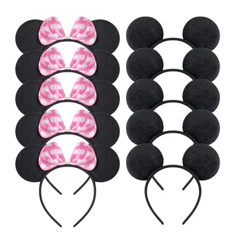 12pcs/lote do Rato de Minnie do Partido Dom Cabeça de Mickey Mouse Cabelos Partido Acessórios do Chuveiro de Bebê Headwear Festa de Halloween Favores Deco