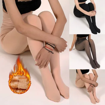 Homens de meia-Calça Térmica Grosso de Lã Forrado de Peles de Inverno Johns Legging Cueca meia-Calça de Cor Sólida Quente do sexo Masculino Meias