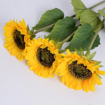Produto novo 1pcs 46cm de Girassol Flor Artificial, Usado Em Hotel Casamento Restaurante Falso Flor DIY Coroa de flores Recados de Suprimentos