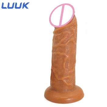 LUUK Pênis Enorme Vibrador Não Testic G-Spot Masturbação Plug anal Adultos Brinquedos ventosa Realista Dildos Brinquedos Sexuais Para Casais