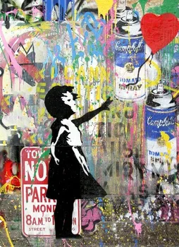 Banksy Arte da Lona da Pintura Abstrata, Animais e Figuras, Cartazes e Estampas de Rua, Arte de Parede de Imagem para a Decoração Home Cuadros