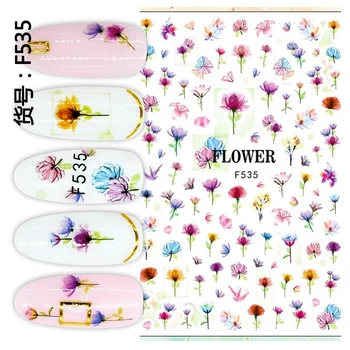Hyuna Estilo De Nail Stickers Adesivos De Unha Transparente Flores Pequenas Fresco Floral Pequeno Prego Da Decoração Da Arte Do Prego Accesoires