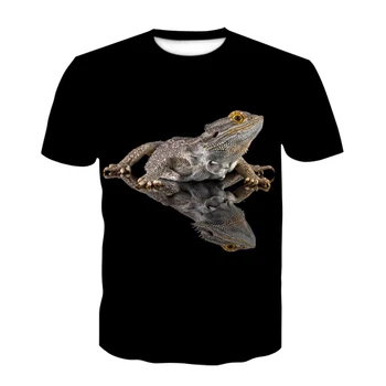 2020 em 3D, o Lagarto, Cobra T-shirt dos Homens Animal Camiseta Cool 3D do Padrão do Estilo 3D Camiseta Tendência do Verão Manga Curta