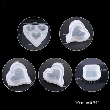 Heart-shaped Long Tail Silicone Mold Dry Flower Resin Decoration Craft Diy Long Tail Love Epoxy Mold Jewellery Tools