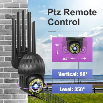 1080P 39 LED 4 XZOOM ao ar livre do IP de PTZ Câmera Preta Áudio em Dois sentidos wi-Fi Câmera Automática Visão Noturna Impermeável do CCTV de Vigilância de Vídeo