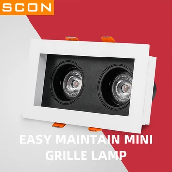 SCON Fácil Manter Mini da Lâmpada da Grade do Teto do Ponto do Diodo emissor de Família Simples de Inteligência de Escurecimento 3000K-4000K Para a Sala de Iluminação