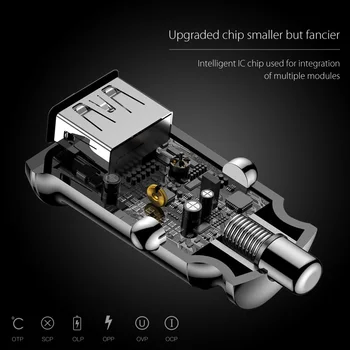 Powstro 3.1 Um Smart Mini-Carregador de Automóvel para iPhone iPad para a Samsung, Huawei Xiaomi etc Carregador de Carro Carro Rápido Carregamento duas Portas USB