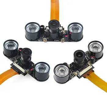 5MP Câmera de Ângulo Largo da Visão da Noite 1080p Webcam 2 Infravermelho do IR do DIODO emissor de Luz Com 16cm FCC cabo para o Raspberry Pi Zero e Zero W