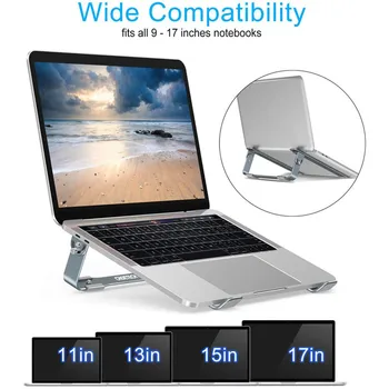 CHOETECH de Alumínio Suporte de computador Portátil Ventilado Secretária Titular para o MacBook Pro/MacBook Air/Lenovo Thinkpad/Dell 9-17 polegadas