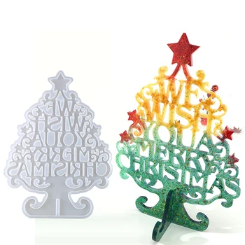 Árvore De Natal Diy De Cristal De Resina Epóxi Molde 
