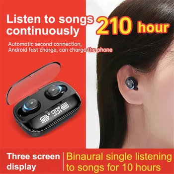 TWS Bluetooth 5.0 Fones de ouvido 1500mAh Caixa de Carregamento sem Fio de Fone de ouvido 9D Estéreo de Esportes Impermeável Fones de ouvido Fones de ouvido Com Microfone