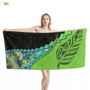 HUGSIDEA Tribo da Polinésia Impressão de Penas de Praia, Toalha de Banho, Produtos Seca Rápido Banho de Chuveiro Toalhas Personalizadas de Yoga Suave Cobertor
