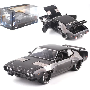 22CM 1:24 Escala Fundido de Liga de 1972 DOM GTX Rápido Carro de Corrida do Modelo de Metal Veículos de Brinquedo F Presentes das Crianças de Coleta de Mostrar Lembrança