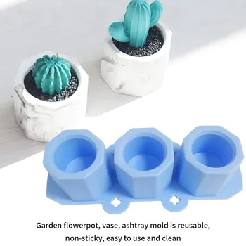 3D de Moldes de Silicone DIY Artesanato De Resina Epóxi Suculenta vaso de Flores de Concreto de Cimento Argila Molde Molde de Silicone Vela de Fazer o Molde
