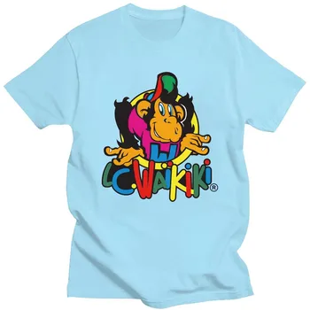 Macaco T-Shirt LC Waikiki Macaco Mercadoria T-Shirt Gráfico de Algodão T-Shirt Mens Mangas Curtas Praia Tshirt