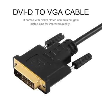 Full HD 1080P DVI-D, VGA Activa Adaptador de Cabo do Conversor 24+1 Pinos Macho para 15 pinos Fêmea do Cabo de Monitor para monitor de PC Cartão de ONLENY