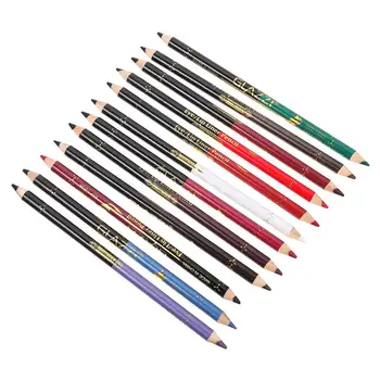 12pcs Lápis de Maquiagem Waterproof Eyeliner, lápis de Sobrancelha, Lápis com Apontador