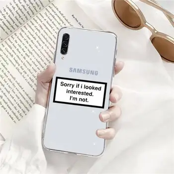 Desculpe se eu parecia interessado Caso de Telefone Transparente Para Samsung Galaxy A71 A21s S8 S9 S10 plus nota 20 ultra