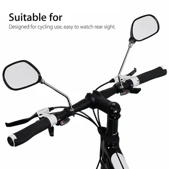 2Pcs de Bicicleta Bike MTB Guiador Ajustável de Visão Traseira Espelhos Laterais Substituições de Moto Espelho Retrovisor Acessórios da Bicicleta