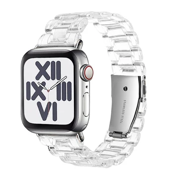 Mais nova Alça para a Apple Faixa de Relógio de Série 6 SE 5 4 321 Transparente para o Iwatch pulseira de 38mm de 40mm 42mm Pulseira de 44mm acessórios