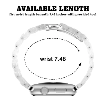 Mais nova Alça para a Apple Faixa de Relógio de Série 6 SE 5 4 321 Transparente para o Iwatch pulseira de 38mm de 40mm 42mm Pulseira de 44mm acessórios