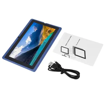 7 Polegadas Remodelado Q88 Quad-core, Wifi Tablet de Sete polegadas USB Fonte de Alimentação 512 MB+4GB Durável, Prático Tablet Azul