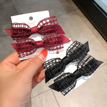 Kawaii acessórios borboleta clipes de tecidos de cetim arco de cabelo designer de cabeça clipe spinki fazer wlosow coreano moda pince barrete